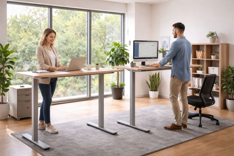 bureau assis debout